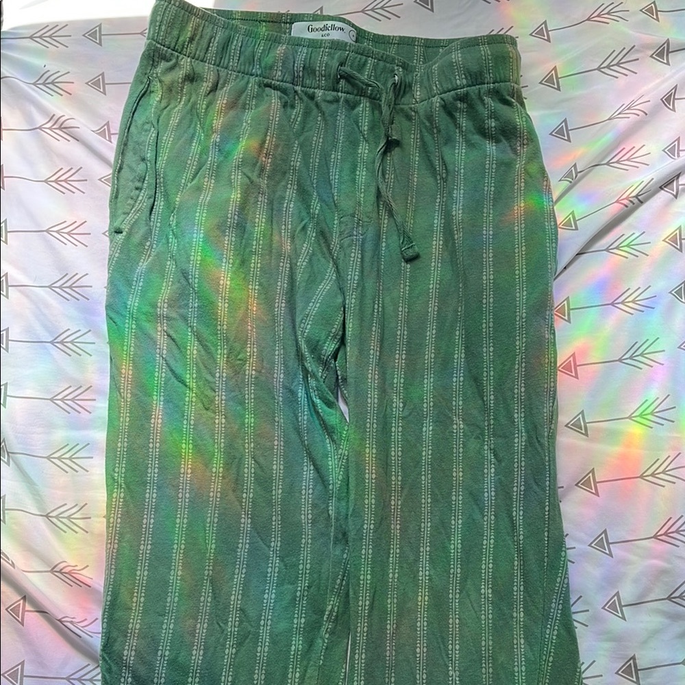 Green Striped Pants